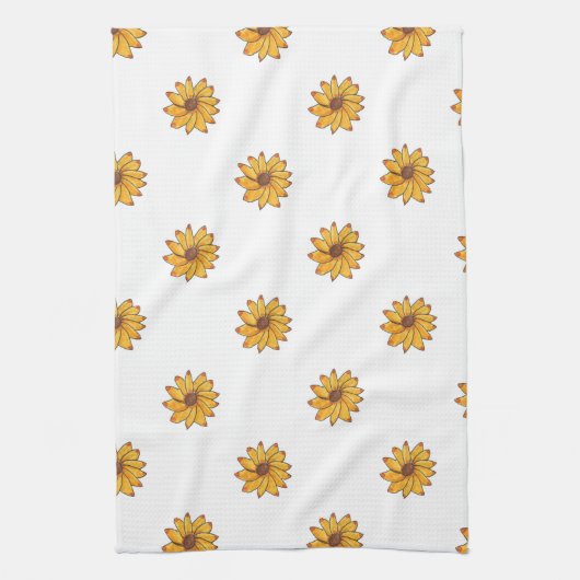 Blume Gelbes Muster Geschirrtuch (Vertikal)