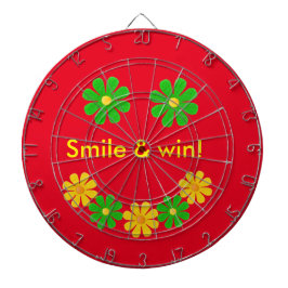 Blume, gelbgrüngelbe, leicht rote  dartscheibe