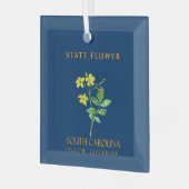 Blume Gelbhalbum (South Carolina Territory) Ornament Aus Glas (Vorderseite links)