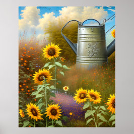 Blume Gelbpinke Dose Poster