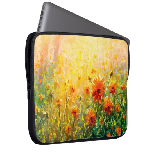 Blume Gemälde Gemälde Gemälde Gemälde Gemälde Laptopschutzhülle (Vorne Rechts)