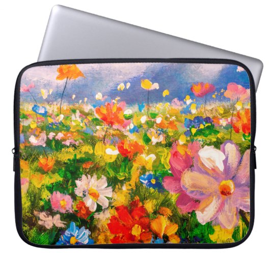 Blume Gemälde Gemälde Gemälde Gemälde Gemälde Laptopschutzhülle (Vorderseite)