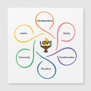 Blume gemeinsamer Werte - Unitarischer Universalis Magnetkarte