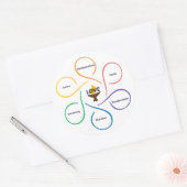 Blume gemeinsamer Werte - Unitarischer Universalis Runder Aufkleber (Umschlag)