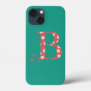 Blume Gemustert Letter B (rot & dots) Case-Mate iP iPhone Hülle