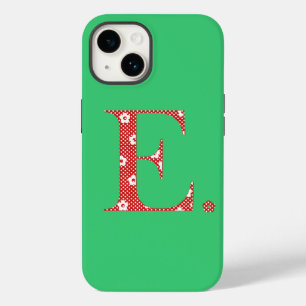 Blume Gemustert Letter E red & dots) Case-Mate iP iPhone 14 Hülle