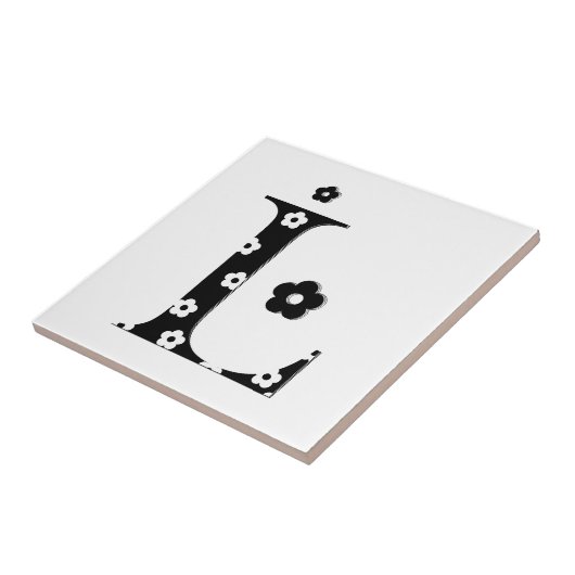 Blume Gemustert Letter J Fliese (Seite)