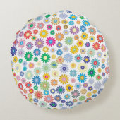 Blume Gemustert Pouf Kissen (Rückseite)