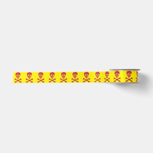 Blume Gemustert Skull Satinband