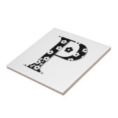 Blume Gemusterter Brief P Fliese (Seite)