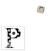 Blume Gemusterter Brief P Gummistempel (Stempel)