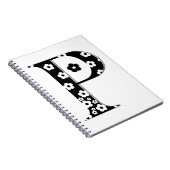 Blume Gemusterter Brief P Notizblock (Rechte Seite)