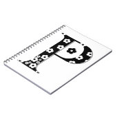 Blume Gemusterter Brief P Notizblock (Linke Seite)