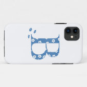 Blume Gemusterter Buchstabe B (blau & dots) Case-Mate iPhone Hülle (Rückseite (Horizontal))