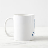 Blume Gemusterter Buchstabe B (blau & dots) Kaffeetasse (Links)