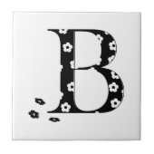Blume Gemusterter Buchstabe B Fliese (Vorderseite)