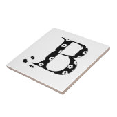 Blume Gemusterter Buchstabe B Fliese (Seite)