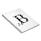 Blume Gemusterter Buchstabe B Notizblock (Rechte Seite)