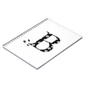 Blume Gemusterter Buchstabe B Notizblock (Linke Seite)