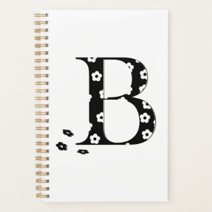 Blume Gemusterter Buchstabe B Planer