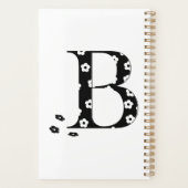 Blume Gemusterter Buchstabe B Planer (Rückseite)