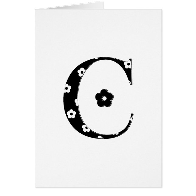 Blume Gemusterter Buchstabe C (Vorne)