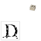 Blume Gemusterter Buchstabe D Gummistempel (Stempel)