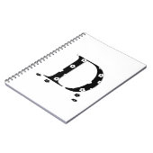 Blume Gemusterter Buchstabe D Notizblock (Linke Seite)