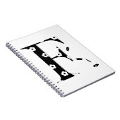 Blume Gemusterter Buchstabe F Notizblock (Rechte Seite)