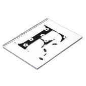 Blume Gemusterter Buchstabe F Notizblock (Linke Seite)