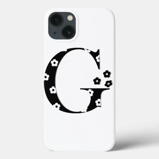 Blume Gemusterter Buchstabe G Case-Mate iPhone Hülle (Rückseite)