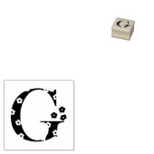 Blume Gemusterter Buchstabe G Gummistempel (Stempel)
