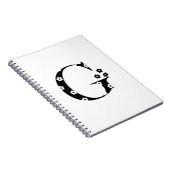 Blume Gemusterter Buchstabe G Notizblock (Rechte Seite)