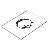 Blume Gemusterter Buchstabe G Notizblock (Linke Seite)
