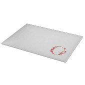 Blume Gemusterter Buchstabe G (rot) Schneidebrett (Ecke)