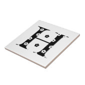 Blume Gemusterter Buchstabe H Fliese (Seite)