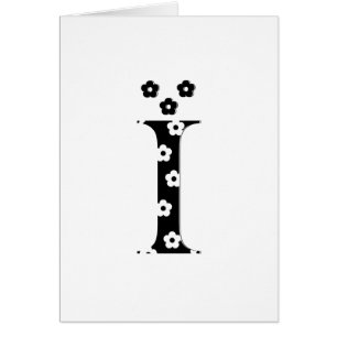 Blume Gemusterter Buchstabe I