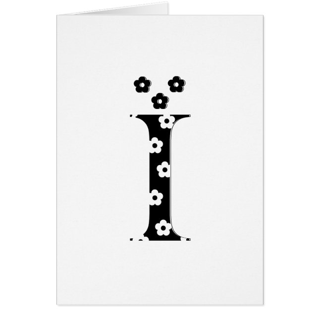 Blume Gemusterter Buchstabe I (Vorne)