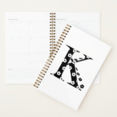 Blume Gemusterter Buchstabe K Planer (Anzeige)