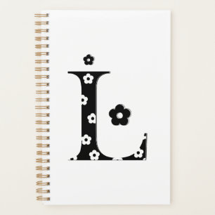 Blume Gemusterter Buchstabe L Planer