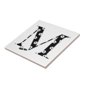 Blume Gemusterter Buchstabe M Fliese (Seite)