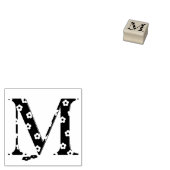 Blume Gemusterter Buchstabe M Gummistempel (Stempel)