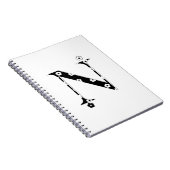 Blume Gemusterter Buchstabe N Notizblock (Rechte Seite)