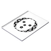 Blume Gemusterter Buchstabe O Notizblock (Linke Seite)