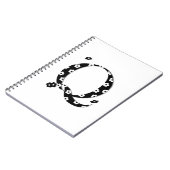 Blume Gemusterter Buchstabe Q Notizblock (Linke Seite)