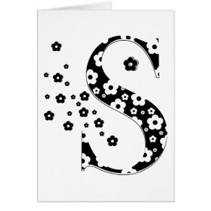 Blume Gemusterter Buchstabe S