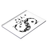 Blume Gemusterter Buchstabe S Notizblock (Linke Seite)
