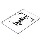 Blume Gemusterter Buchstabe T Notizblock (Linke Seite)