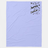 Blume Gemusterter Buchstabe W Fleecedecke (Vorderseite)