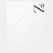 Blume Gemusterter Buchstabe Z Fleecedecke (Vorderseite)